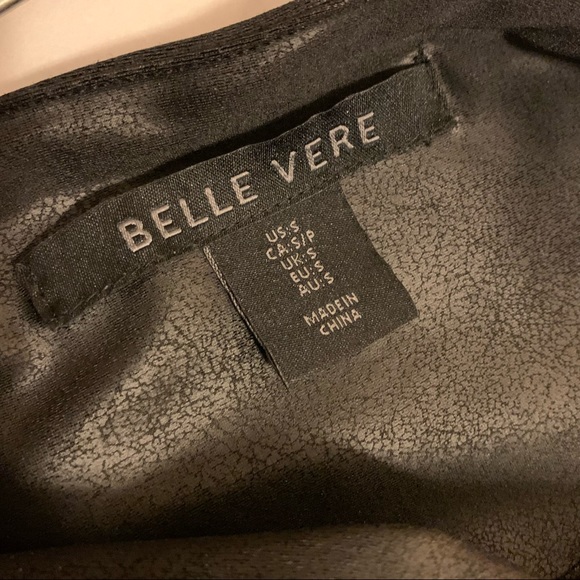 NWOT- Faux Leather Leggings, marble black sheen size small fits up to Med - Picture 7 of 10